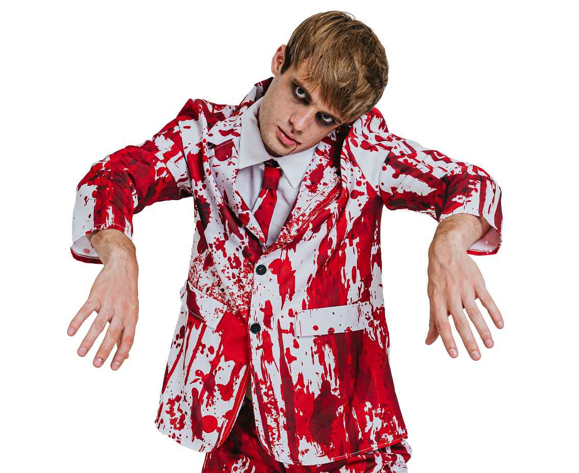 Role play-set for adult Dead Groom (shirt, tie, pants), size 52 EOL
